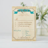 Westerne RSVP-kaarten RSVP Kaartje (Staand voorkant)