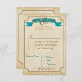 Westerne RSVP-kaarten RSVP Kaartje (Voorkant / Achterkant)