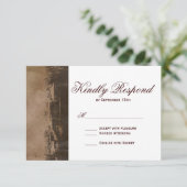 Westerne RSVP-kaarten voor Rustisch land RSVP Kaartje (Staand voorkant)