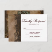 Westerne RSVP-kaarten voor Rustisch land RSVP Kaartje (Voorkant / Achterkant)