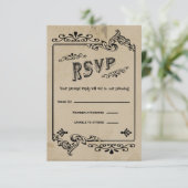 Westerne RSVP-reactiekaart RSVP Kaartje (Staand voorkant)