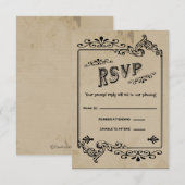 Westerne RSVP-reactiekaart RSVP Kaartje (Voorkant / Achterkant)