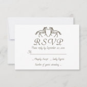 Westerne RSVP Wedding Horse Country Horses Rustic Kaart (Voorkant)