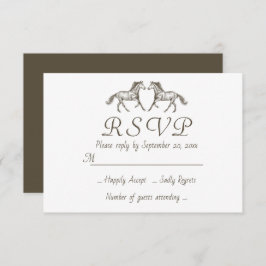 Westerne RSVP Wedding Horse Country Horses Rustic Kaart