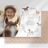 Westerne ruiterverjaardag bedankje kaart