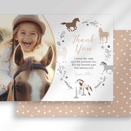 Westerne ruiterverjaardag bedankje kaart