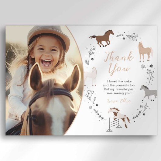 Westerne ruiterverjaardag bedankje kaart