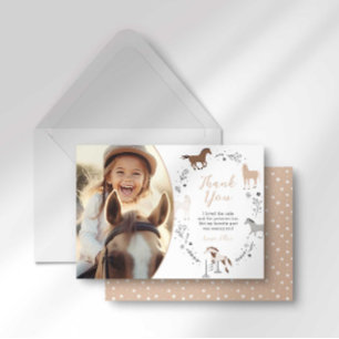 Westerne ruiterverjaardag bedankje kaart