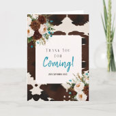 Westerne Rustic Boho Bedankt voor je komst (Voorkant)
