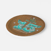 Westerne Rustic Brown Leather Kijk & Diamonds 15 Papieren Bordje (Gekanteld)