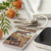 Westerne Rustic Cowboy Boots voegen zijn Initialen Sleutelhanger (Voorkant Rechts)