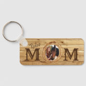 Westerne Rustic Rodeo Mam Foto Sleutelhanger (Achterkant)