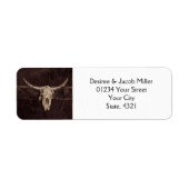 Westerne Rustic Wedding sparen de Datum Etiket (Voorkant)