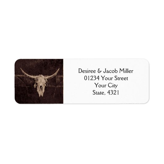 Westerne Rustic Wedding  sparen de Datum Etiket (Voorkant)