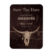Westerne Rustic Wedding sparen de Datum Magneet (Verticaal)