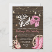 Westerne rustieke 30e, 40e Cowgirl Verjaardag Kaart (Voorkant)