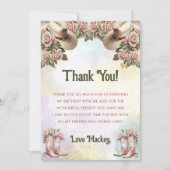 Westerne rustieke bloemen verjaardag dank u kaart (Voorkant)