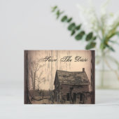Westerne Rustieke boerderij Country Wedding save t Aankondigingskaart (Staand voorkant)