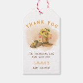 Westerne rustieke Boho Gender Neutraal Baby shower Cadeaulabel (Voorkant)