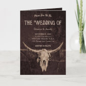 Westerne rustieke bruine Country Bull Skull (Voorkant)