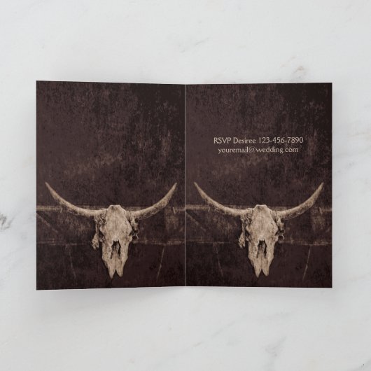 Westerne rustieke bruine Country Bull Skull (Binnen)
