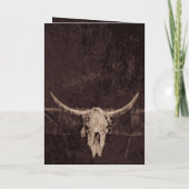 Westerne rustieke bruine Country Bull Skull (Achterkant)