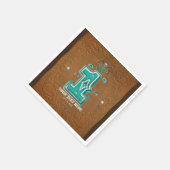 Westerne rustieke bruine lederen look & diamanten  servetten (Hoek)