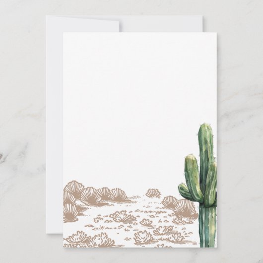 Westerne rustieke cowboy cactus verjaardag kaart (Achterkant)