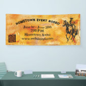 Westerne rustieke cowboy spandoek (Beurs)