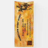 Westerne rustieke cowboy spandoek (Verticaal)