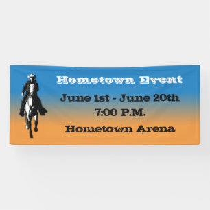 Westerne rustieke cowboy spandoek