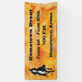 Westerne rustieke cowboy spandoek (Verticaal)