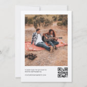 Westerne rustieke foto met QR-code Kraft Paper Kaart (Achterkant)