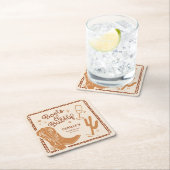 Westerne rustieke laarzen en bubble Vrijgezellenfe Kartonnen Onderzetters (Insitu)