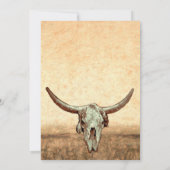 Westerne rustieke land stier schedel kaart (Achterkant)