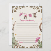 Westerne rustieke Time Capsule Note Bericht Kaart (Voorkant)