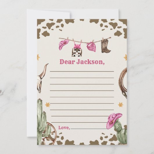 Westerne rustieke Time Capsule Note Bericht Kaart (Voorkant)