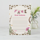 Westerne rustieke Time Capsule Note Bericht Kaart (Staand voorkant)