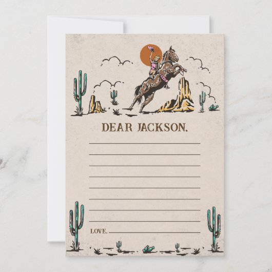 Westerne rustieke Time Capsule Note Bericht Kaart (Voorkant)