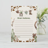 Westerne rustieke Time Capsule Note Bericht Kaart (Staand voorkant)