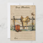 Westerne rustieke Time Capsule Note Bericht Kaart (Voorkant)