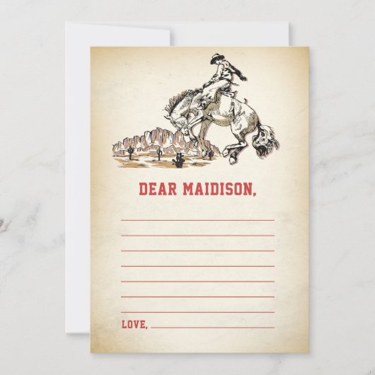 Westerne rustieke Time Capsule Note Bericht Kaart (Voorkant)