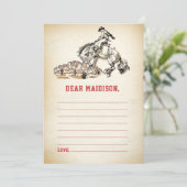 Westerne rustieke Time Capsule Note Bericht Kaart (Staand voorkant)