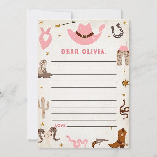 Westerne rustieke Time Capsule Note Bericht Kaart (Voorkant)