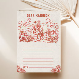 Westerne rustieke Time Capsule Note Bericht Kaart