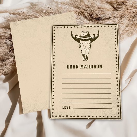 Westerne rustieke Time Capsule Note Bericht Kaart