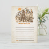 Westerne rustieke Time Capsule Note Bericht Kaart (Staand voorkant)