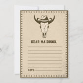 Westerne rustieke Time Capsule Note Bericht Kaart (Voorkant)