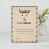 Westerne rustieke Time Capsule Note Bericht Kaart (Staand voorkant)