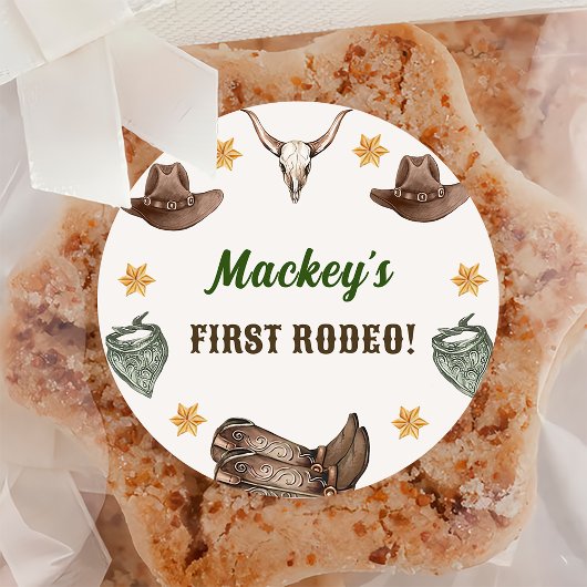 Westerne rustieke verjaardag dank u klas ronde sticker